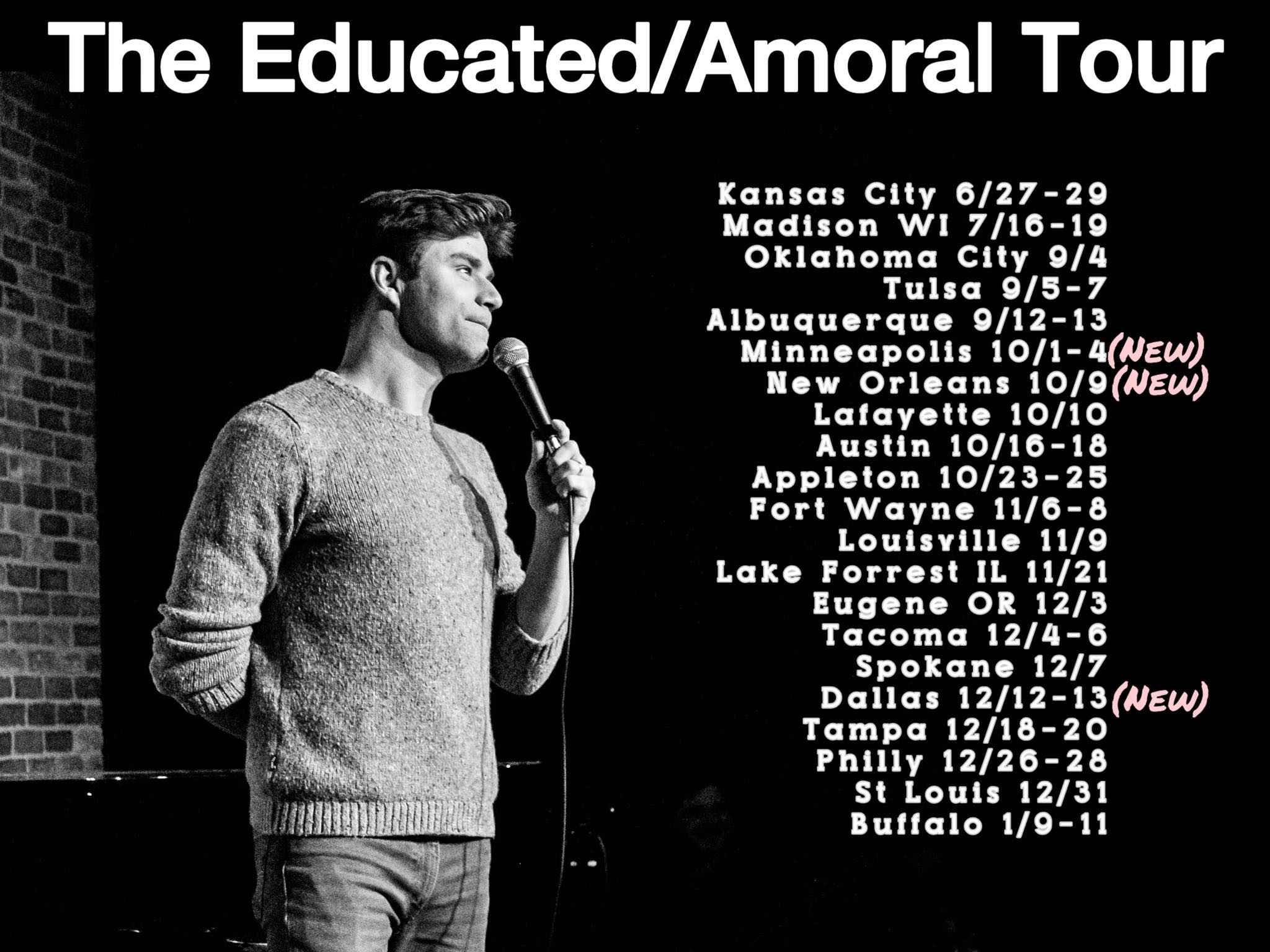 Matthew Broussard EDUCATED/AMORAL Tour Poster 2025
